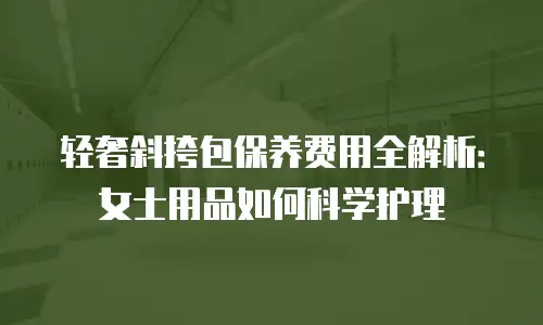 轻奢斜挎包保养费用全解析：女士用品如何科学护理