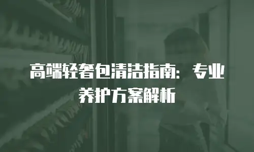 高端轻奢包清洁指南：专业养护方案解析
