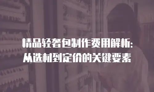 精品轻奢包制作费用解析：从选材到定价的关键要素