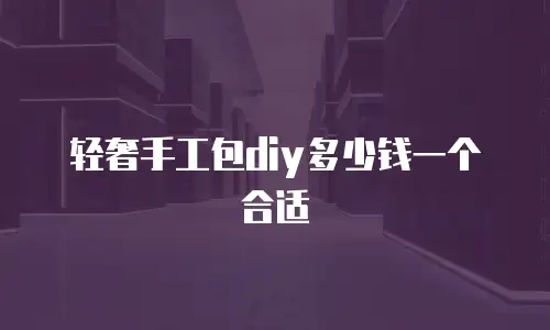 轻奢手工包diy多少钱一个合适