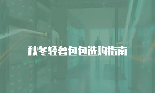 秋冬轻奢包包选购指南