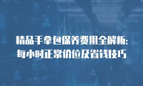 精品手拿包保养费用全解析：每小时正常价位及省钱技巧