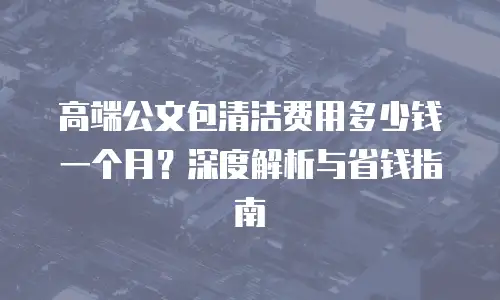 高端公文包清洁费用多少钱一个月？深度解析与省钱指南