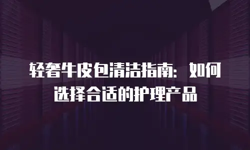 轻奢牛皮包清洁指南：如何选择合适的护理产品