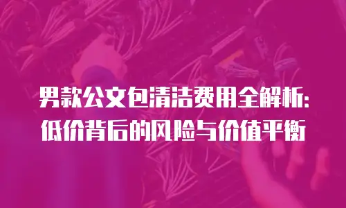 男款公文包清洁费用全解析：低价背后的风险与价值平衡