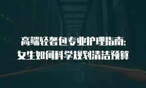 高端轻奢包专业护理指南：女生如何科学规划清洁预算