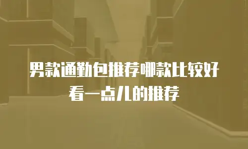 男款通勤包推荐哪款比较好看一点儿的推荐