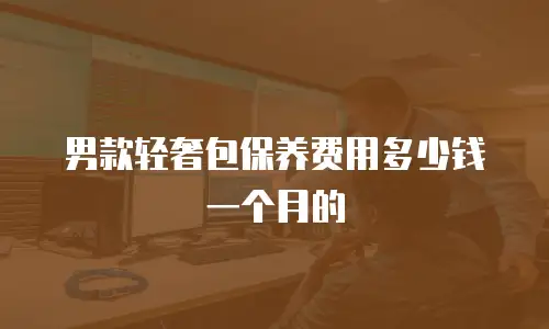 男款轻奢包保养费用多少钱一个月的