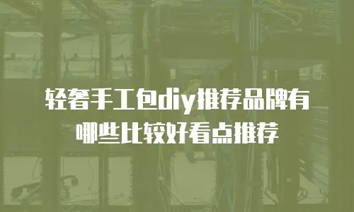 轻奢手工包diy推荐品牌有哪些比较好看点推荐