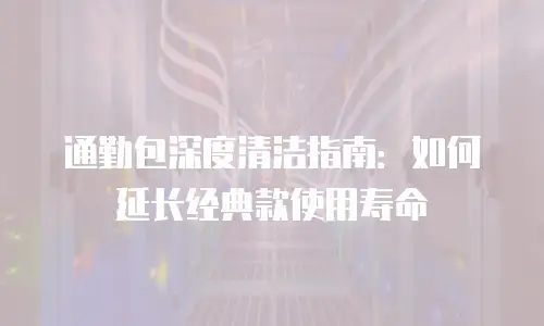 通勤包深度清洁指南：如何延长经典款使用寿命