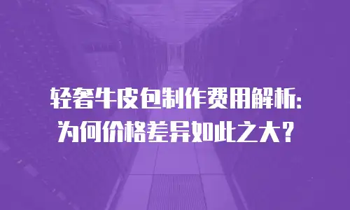轻奢牛皮包制作费用解析：为何价格差异如此之大？