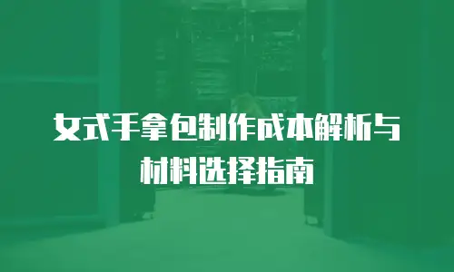 女式手拿包制作成本解析与材料选择指南