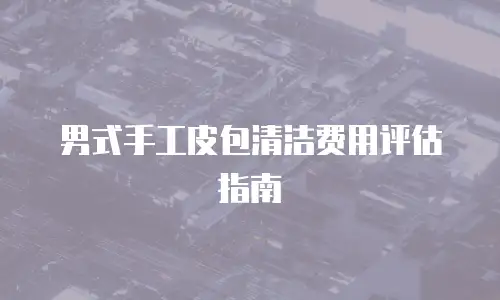 男式手工皮包清洁费用评估指南