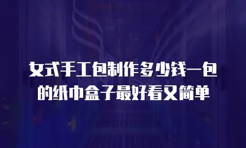 女式手工包制作多少钱一包的纸巾盒子最好看又简单