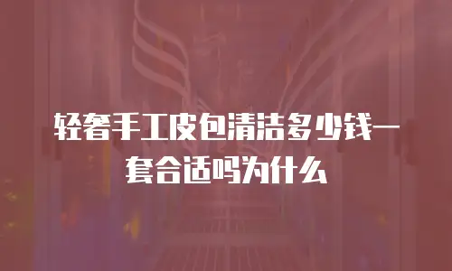 轻奢手工皮包清洁多少钱一套合适吗为什么