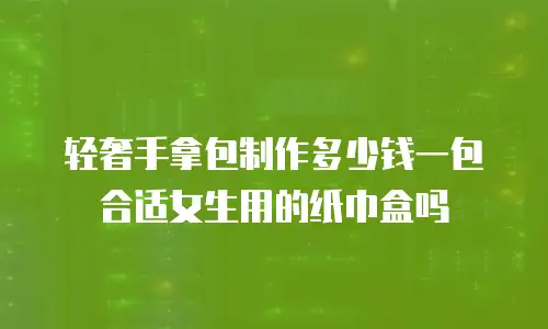 轻奢手拿包制作多少钱一包合适女生用的纸巾盒吗