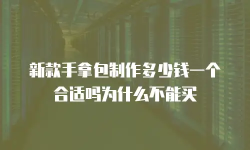 新款手拿包制作多少钱一个合适吗为什么不能买