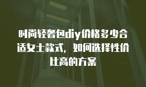 时尚轻奢包diy价格多少合适女士款式，如何选择性价比高的方案