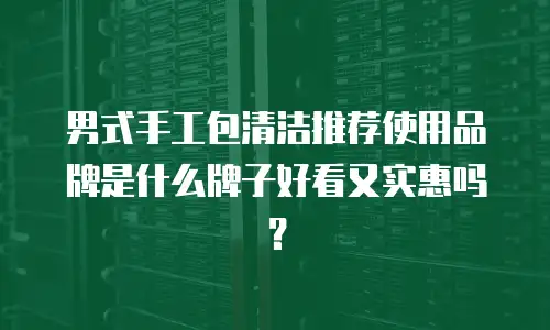 男式手工包清洁推荐使用品牌是什么牌子好看又实惠吗？