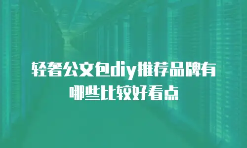 轻奢公文包diy推荐品牌有哪些比较好看点