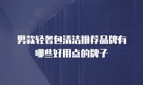男款轻奢包清洁推荐品牌有哪些好用点的牌子