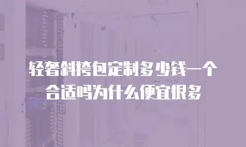 轻奢斜挎包定制多少钱一个合适吗为什么便宜很多