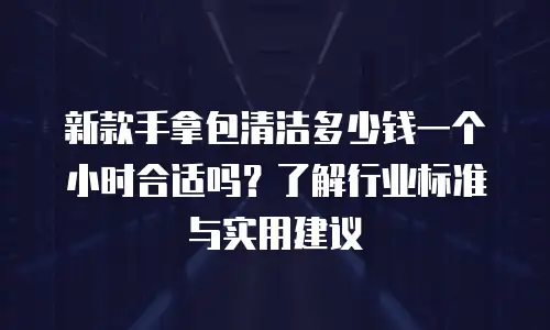 新款手拿包清洁多少钱一个小时合适吗？了解行业标准与实用建议