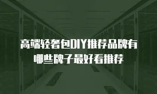 高端轻奢包DIY推荐品牌有哪些牌子最好看推荐