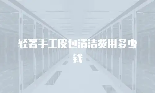 轻奢手工皮包清洁费用多少钱