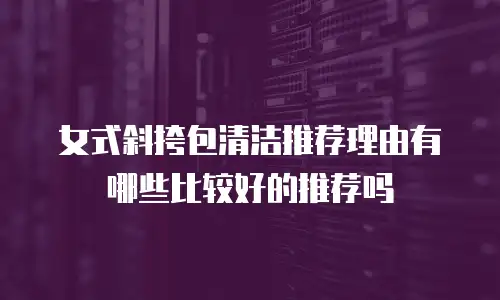 女式斜挎包清洁推荐理由有哪些比较好的推荐吗