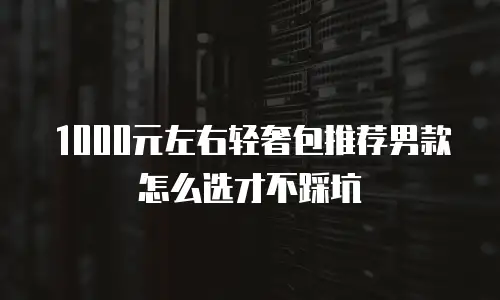 1000元左右轻奢包推荐男款怎么选才不踩坑