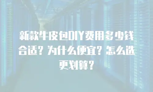 新款牛皮包DIY费用多少钱合适？为什么便宜？怎么选更划算？