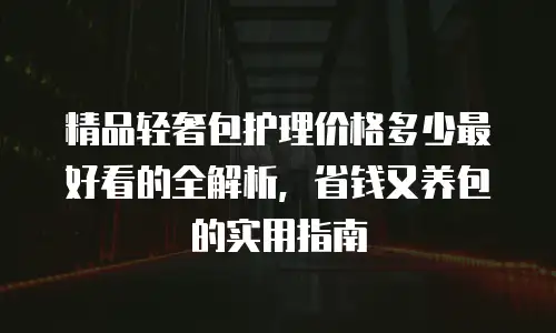 精品轻奢包护理价格多少最好看的全解析，省钱又养包的实用指南