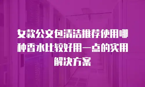 女款公文包清洁推荐使用哪种香水比较好用一点的实用解决方案
