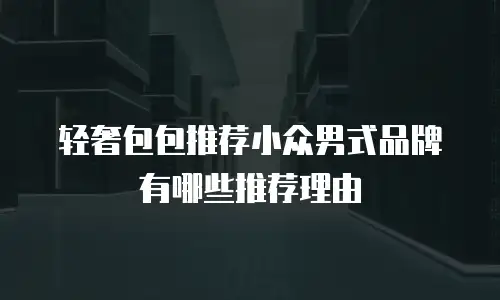 轻奢包包推荐小众男式品牌有哪些推荐理由