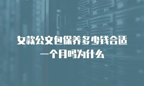 女款公文包保养多少钱合适一个月吗为什么