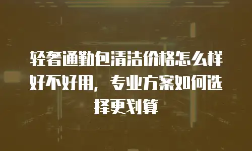 轻奢通勤包清洁价格怎么样好不好用，专业方案如何选择更划算