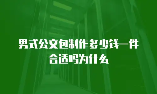 男式公文包制作多少钱一件合适吗为什么