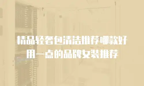 精品轻奢包清洁推荐哪款好用一点的品牌女装推荐