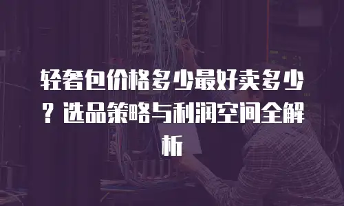 轻奢包价格多少最好卖多少？选品策略与利润空间全解析