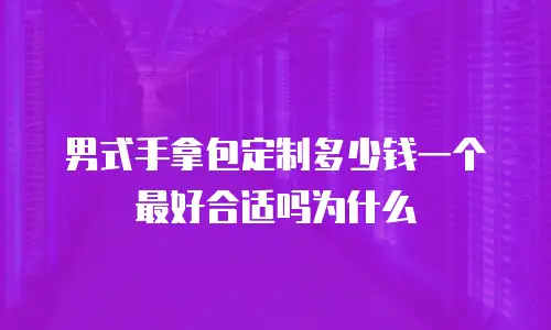 男式手拿包定制多少钱一个最好合适吗为什么