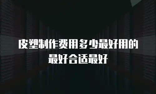 皮塑制作费用多少最好用的最好合适最好