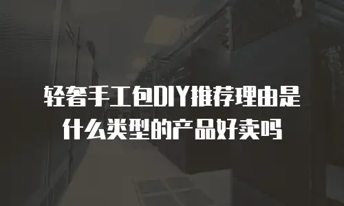轻奢手工包DIY推荐理由是什么类型的产品好卖吗