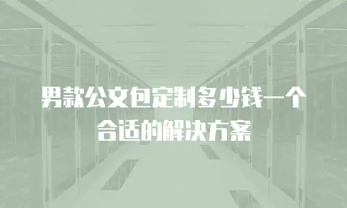 男款公文包定制多少钱一个合适的解决方案