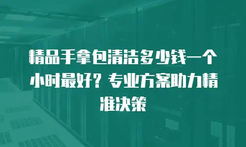 精品手拿包清洁多少钱一个小时最好？专业方案助力精准决策