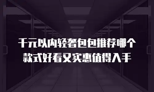 千元以内轻奢包包推荐哪个款式好看又实惠值得入手