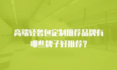 高端轻奢包定制推荐品牌有哪些牌子好推荐？