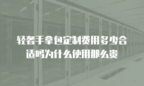 轻奢手拿包定制费用多少合适吗为什么使用那么贵
