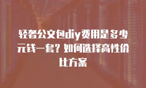 轻奢公文包diy费用是多少元钱一套？如何选择高性价比方案