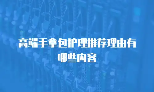 高端手拿包护理推荐理由有哪些内容